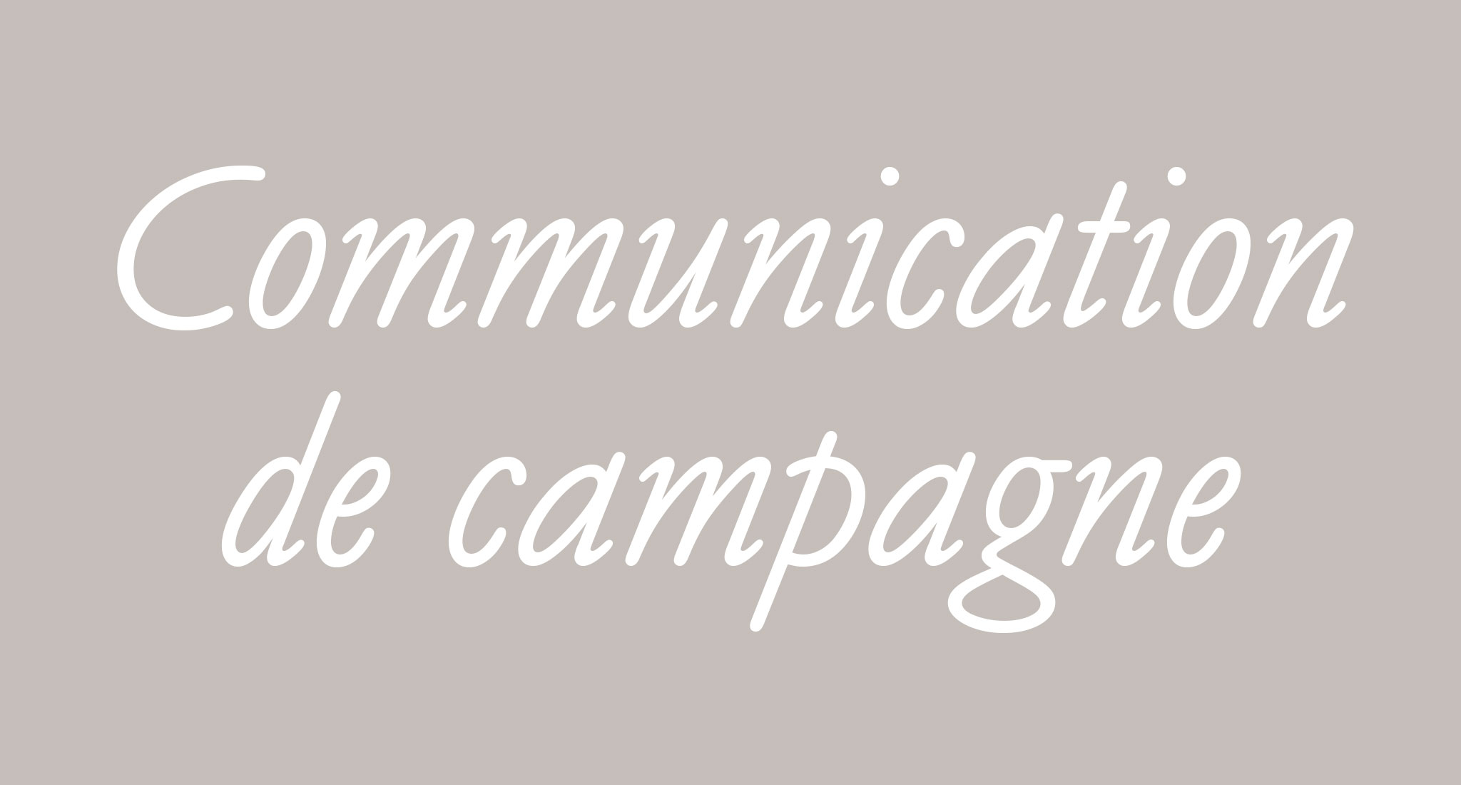 Visuels et concepts de campagne